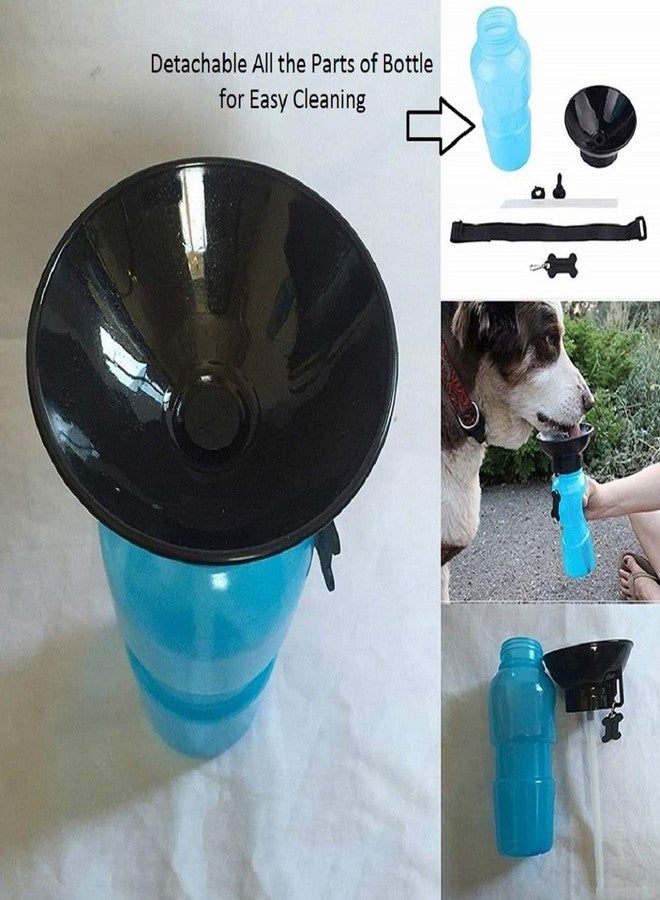 Bluwings Portable Dog Cat Travel Water Bottle with Bowl for Indoor Outdoor Places (Multicolor) - Image 3